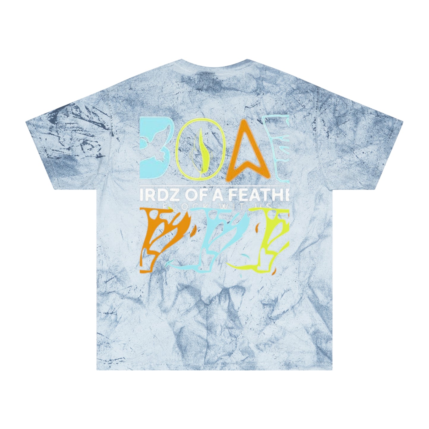 Tie-Dye Bird Graphic T-Shirt — "Birdz of a Feather"