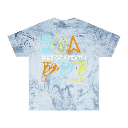 Tie-Dye Bird Graphic T-Shirt — "Birdz of a Feather"