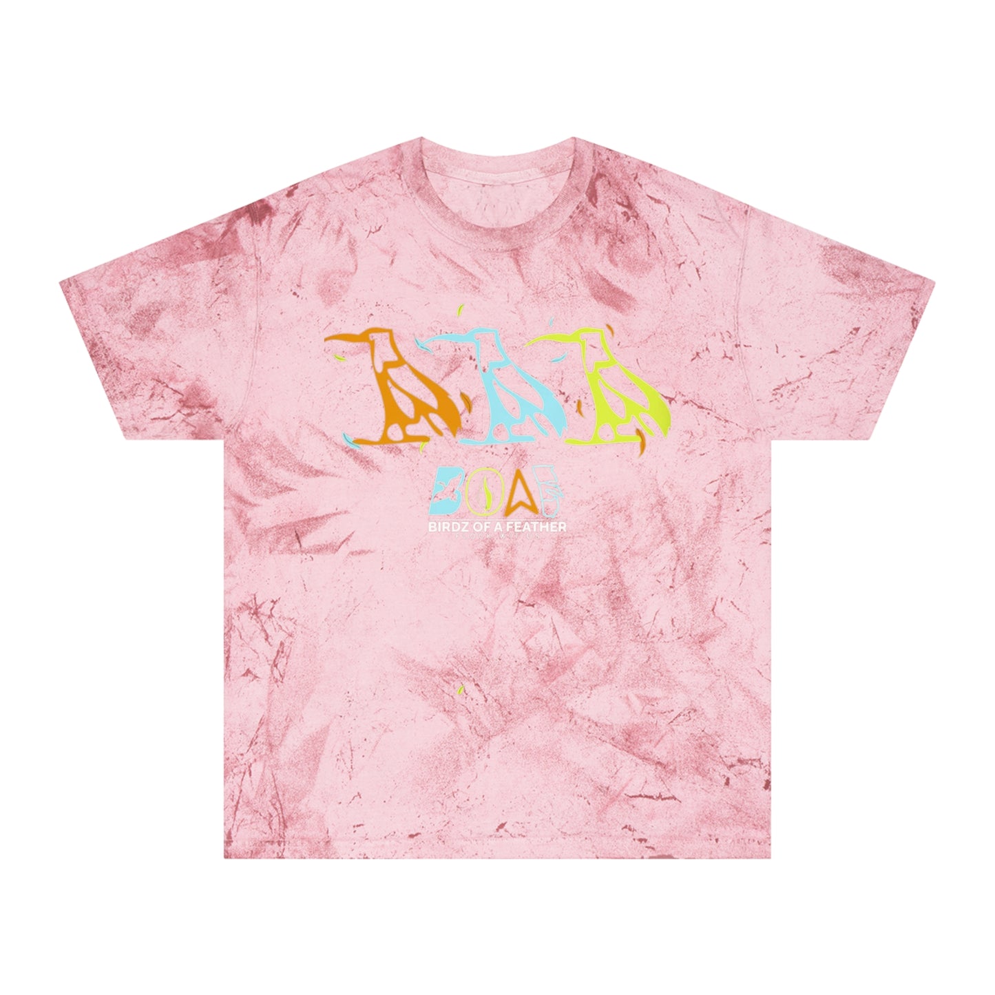 Tie-Dye Bird Graphic T-Shirt — "Birdz of a Feather"