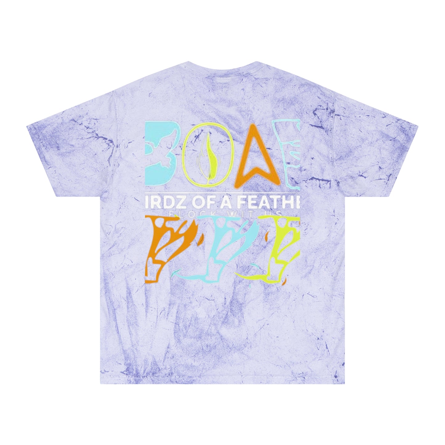 Tie-Dye Bird Graphic T-Shirt — "Birdz of a Feather"