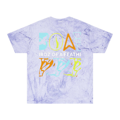 Tie-Dye Bird Graphic T-Shirt — "Birdz of a Feather"