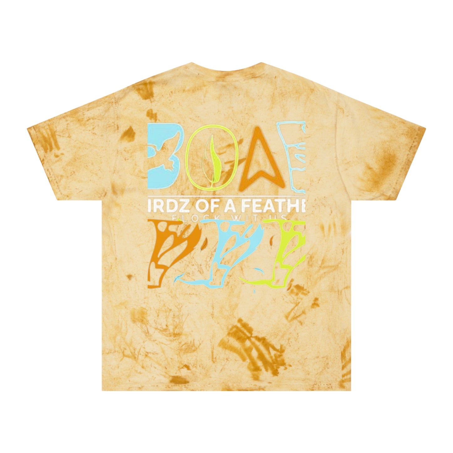 Tie-Dye Bird Graphic T-Shirt — "Birdz of a Feather"