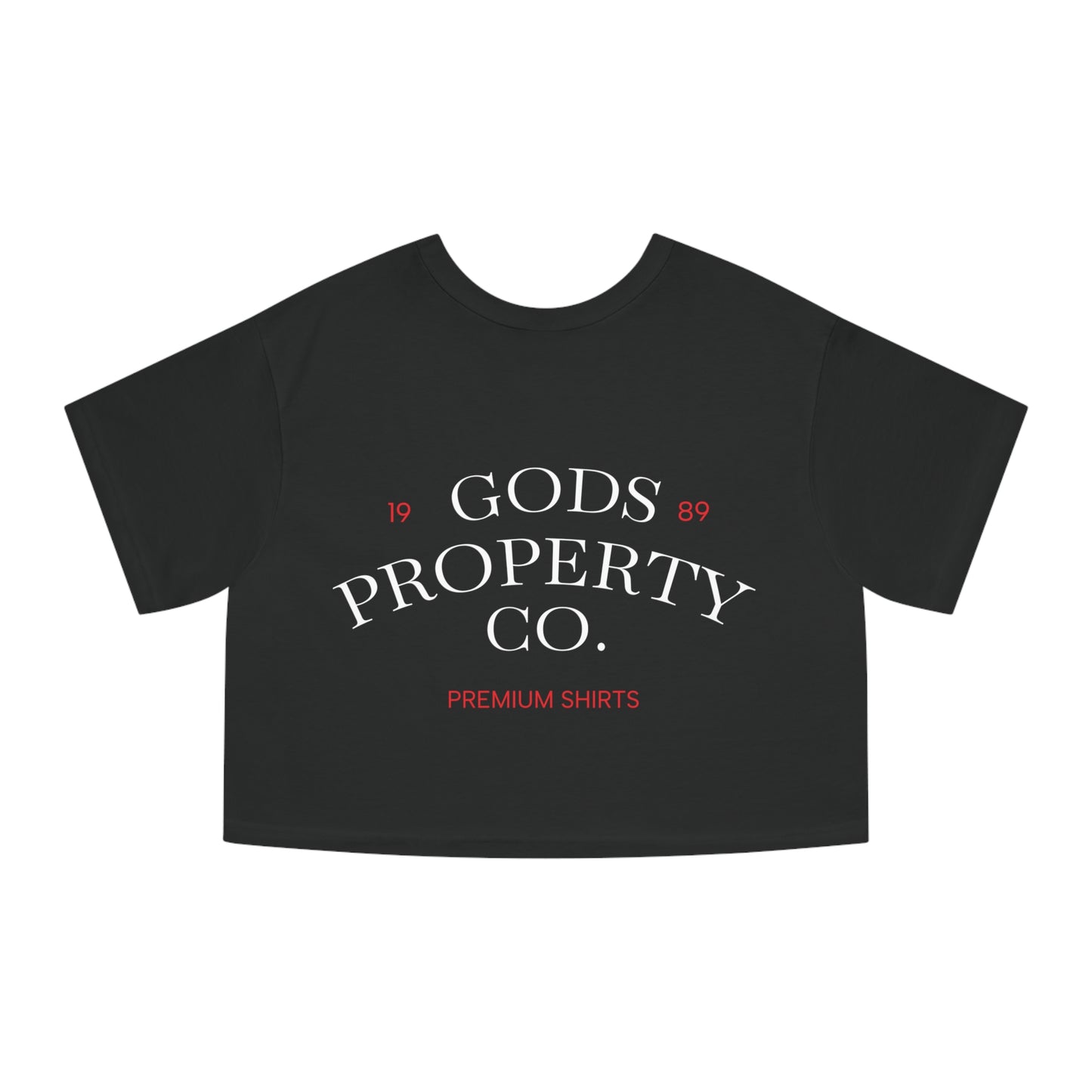 Gods Property Co. Cropped T-Shirt — Women's Champion Heritage Tee