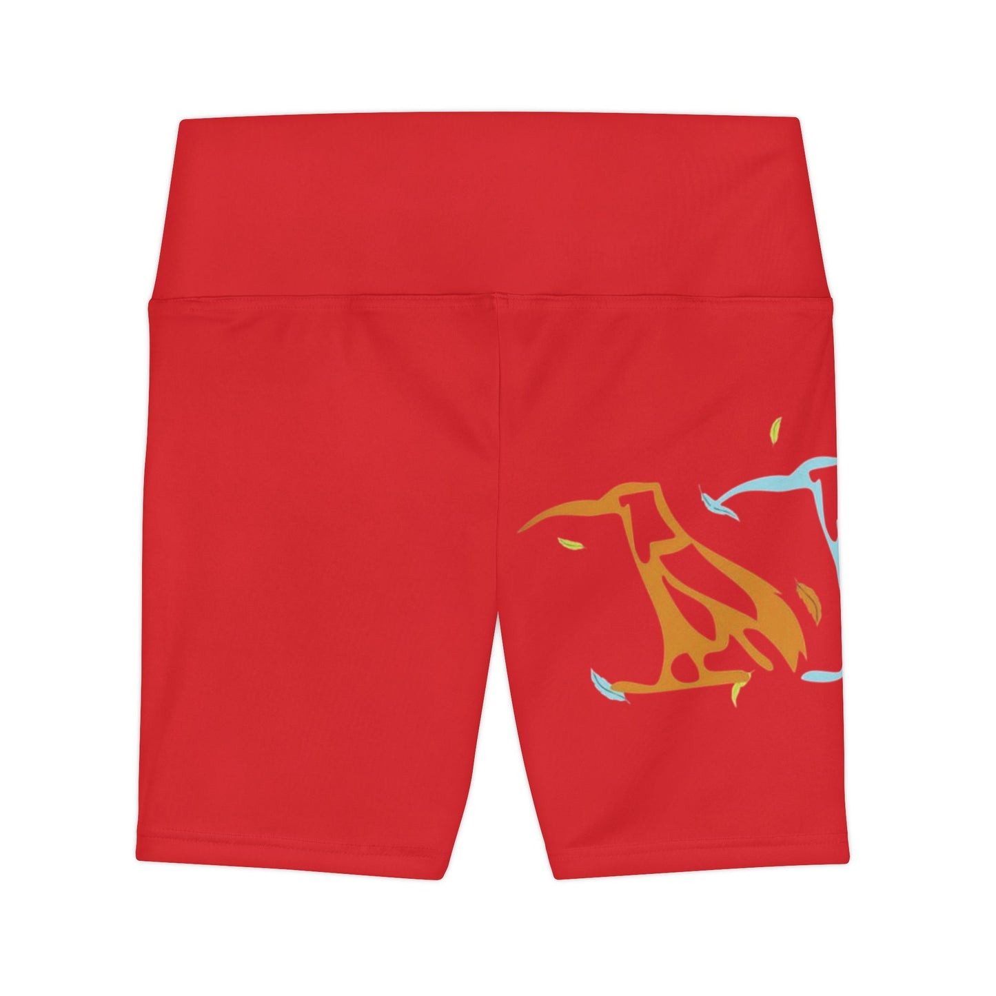 Workout Shorts — Bold Red ‘BOAF’ Flame & Eagle Activewear