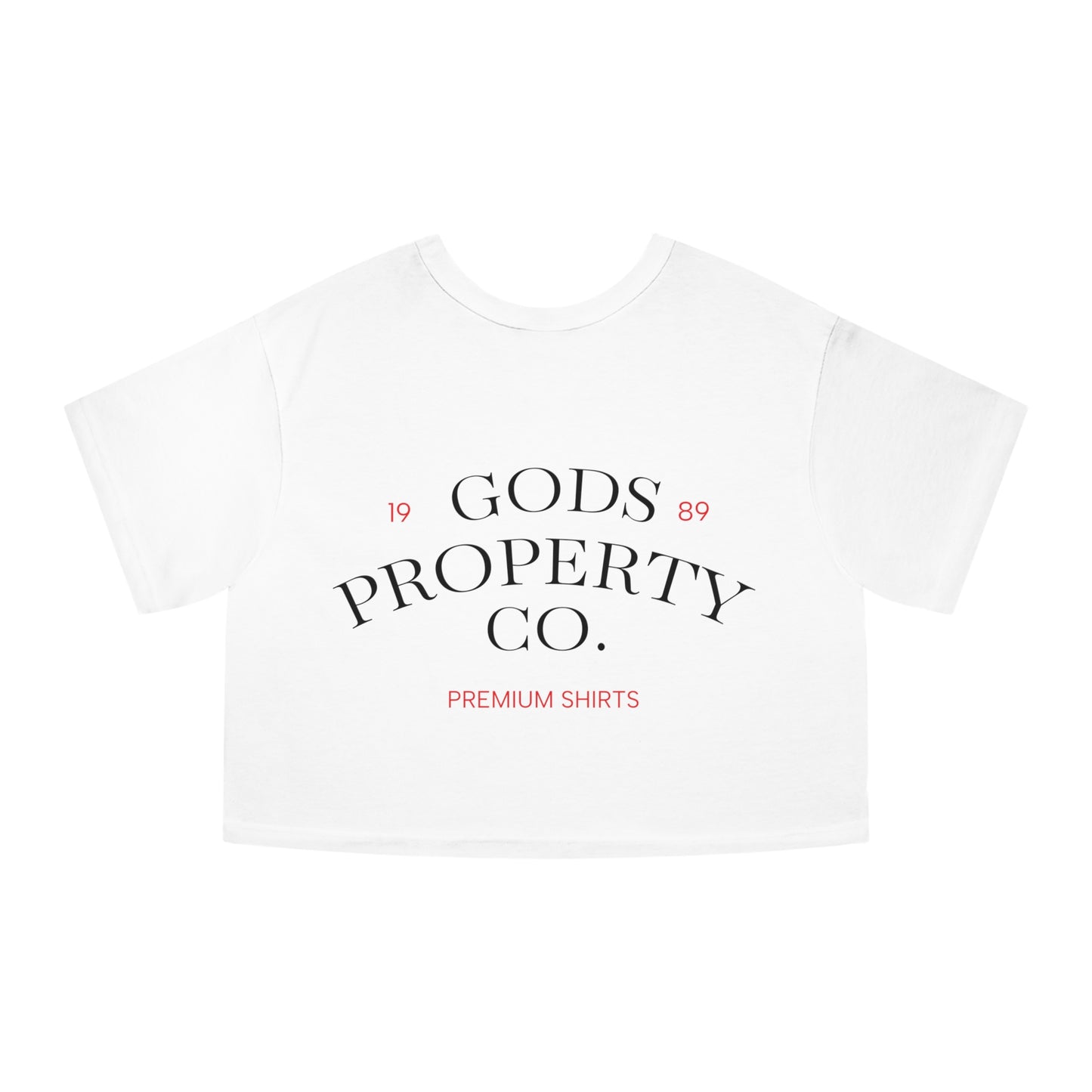 Gods Property Co. Cropped T-Shirt — Women's Champion Heritage Tee
