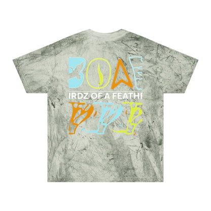 Tie-Dye Bird Graphic T-Shirt — "Birdz of a Feather"